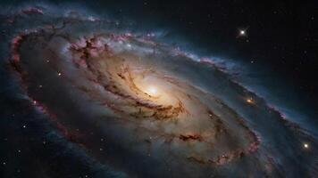 A Cosmic Dance A Spiral Galaxy Shimmers in the Vast Universe photo