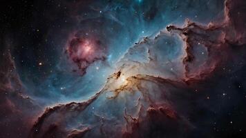Cosmic Nebulae and Galaxies in Deep Space Abstract Background photo