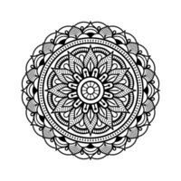 Mehndi Henna Drawing Circular Mandala With Intricate Geometric Patterns vector