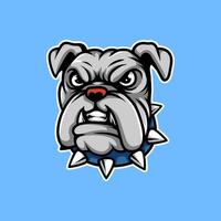 angry dog bulldog worker line art style sketch classic vintage design illustration vector