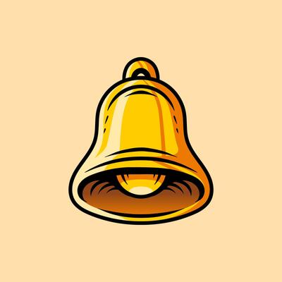 brass bells drawing coloring line art style sketch classic vintage design illustration