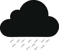 Clouds icon set Cloudy weather symbol in black filled and outlined style vector