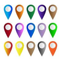 Location Map Marker Position Icons in Multiple Colors Map Location Marker set vector