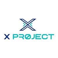 Innovative X Project Logo with Hexagonal Icon and Sharp Details vector