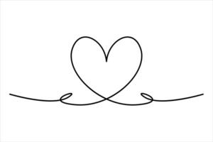 Simple and elegant one line heart design vector