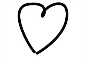 Elegant single line heart design vector