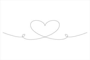 Clean heart line drawing for designers vector