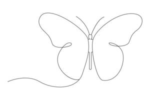 Artistic one line butterfly outline for graphic design enthusiasts vector