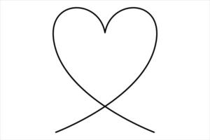 Simple and clean one line heart vector