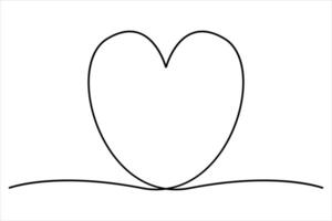 Modern single line heart icon vector