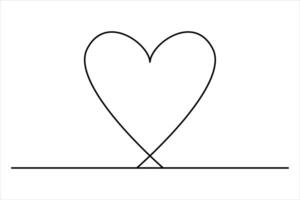 Sleek single line heart artwork vector