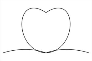 Abstract single line heart art vector