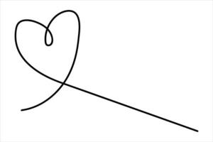 Simple and elegant one line heart design vector
