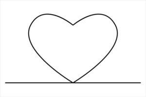 Flowing line heart design vector