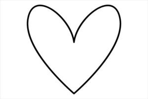 Continuous one line Heart outline art illustration 1 vector