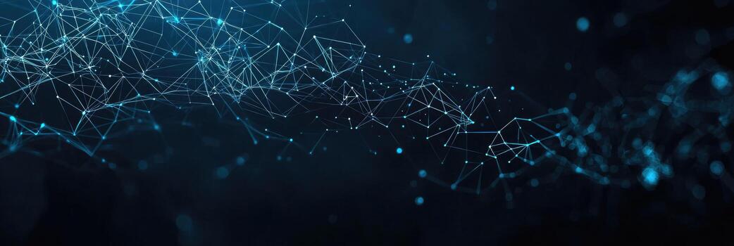 futurista digital red visualización con brillante nodos y líneas, representando datos conexiones, tecnología, y moderno comunicación foto