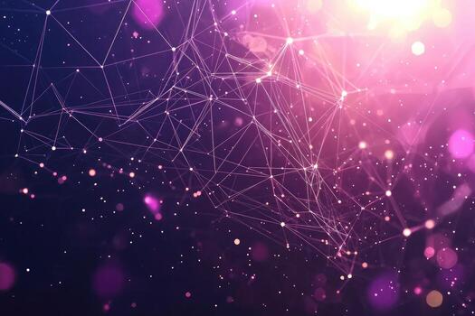 futurista digital red visualización con brillante nodos y líneas, representando datos conexiones, tecnología, y moderno comunicación foto