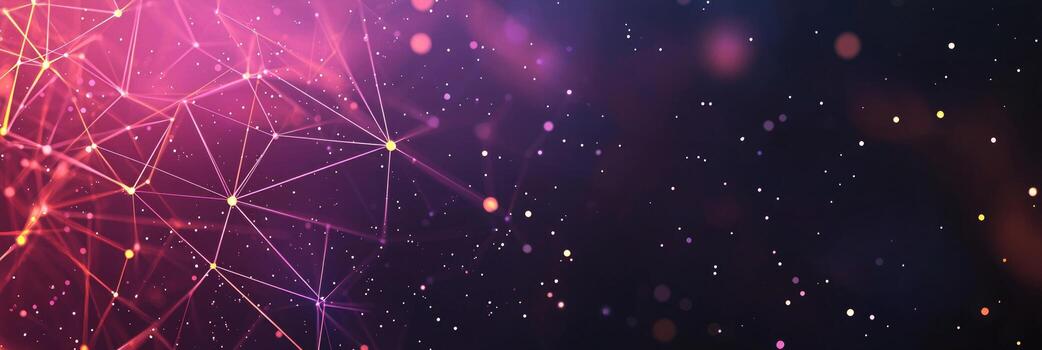 futurista digital red visualización con brillante nodos y líneas, representando datos conexiones, tecnología, y moderno comunicación foto