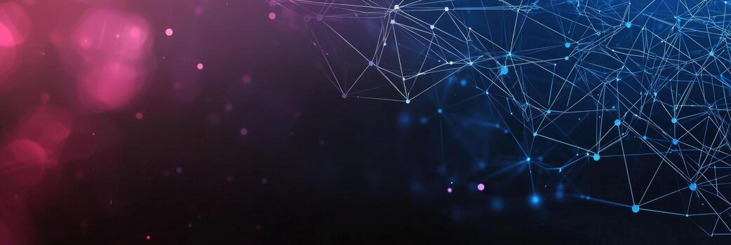 futurista digital red visualización con brillante nodos y líneas, representando datos conexiones, tecnología, y moderno comunicación foto