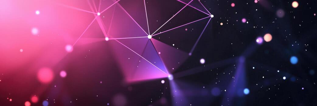 futurista digital red visualización con brillante nodos y líneas, representando datos conexiones, tecnología, y moderno comunicación foto