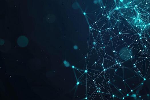 futurista digital red visualización con brillante nodos y líneas, representando datos conexiones, tecnología, y moderno comunicación foto