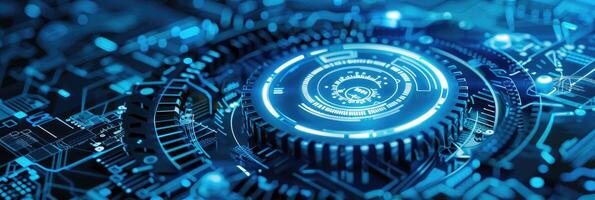 Detailed view of interlocking metallic gears in motion, showcasing the complexity and precision of mechanical engineering and machinery photo