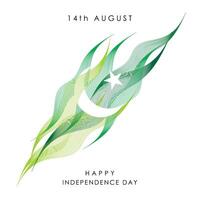 14th august is the day of independence of pakistan vector