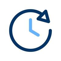 Delivery time icon symbol for business in pictogram color outline editable stroke illustration vector