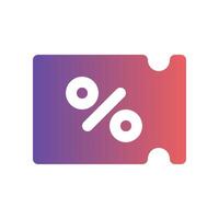 Coupon or ticket discount icons. with a modern design style and gradient fill colors. suitable for ecommerce, retail and business. vector