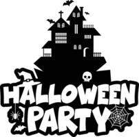 Halloween design with typography and white background element vector
