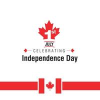 Canada Independence day design card element vector