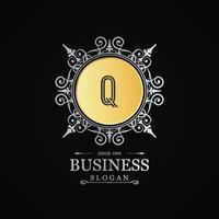 Alphabetic logo design with elegent design and typography element vector
