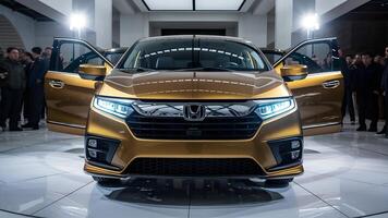 Honda Odyssey 2024, Modern Family Van, Stylish Exterior, High-Resolution Photo, Clean and Sharp Image, Urban Setting, Versatile and Comfortable, Car Stock Photography photo