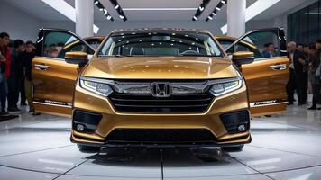 Honda Odyssey 2024, Modern Family Van, Stylish Exterior, High-Resolution Photo, Clean and Sharp Image, Urban Setting, Versatile and Comfortable, Car Stock Photography photo