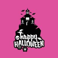 Halloween design with typography and light background element vector