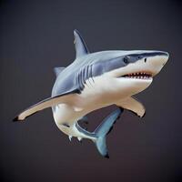 Great white shark 3d model photo