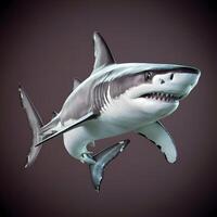 Great white shark 3d model photo