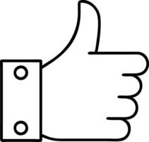 A thumbs up icon on a white background vector