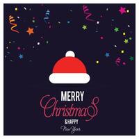 Christmas card with creative design and typography element vector