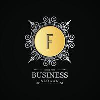 Alphabetic logo design with elegent design and typography element vector