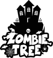 Zombie Party typography design element vector