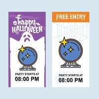 Happy Halloween invitation design with mirror element vector