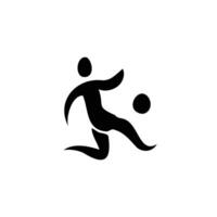 playing soccer icon or logo design isolated sign symbol illustration - high quality line style icon suitable for designers, web developers, displays and websites vector