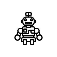 robot creative icon or logo design isolated sign symbol illustration. High quality black line style suitable for designers, web developers, displays and websites vector