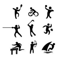 collection of sport icons or logo design isolated sign symbol illustration - high quality line style icon suitable for designers, web developers, displays and websites vector