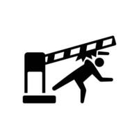 warning automatic door match icon or logo design isolated sign symbol illustration - high quality line style icon suitable for designers, web developers, displays and websites vector