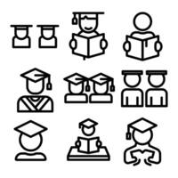 student icon or logo design isolated sign symbol illustration - high quality line style icon suitable for designers, web developers, displays and websites vector