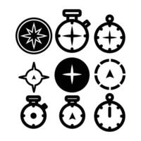 compass icon or logo design isolated sign symbol illustration - high quality line style icon suitable for designers, web developers, displays and websites vector