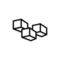 Block creative icon or logo design isolated sign symbol illustration. High quality black line style suitable for designers, web developers, displays and websites vector