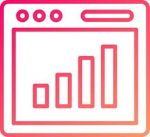 Bar Chart Icon Design vector